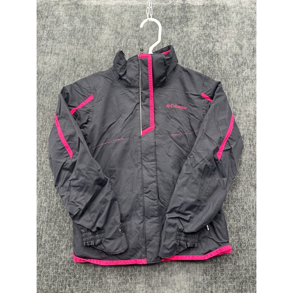 Columbia Bugaboo Interchange 3 In 1 Jacket Girls S Black Omni Tech Windbreaker